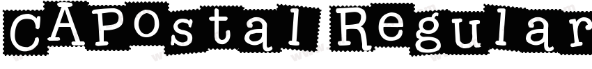 CAPostal Regular字体转换
